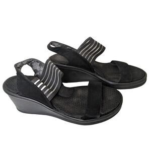 Skechers Women's Shoes Wedge Heel Black Size 9 Open Toe